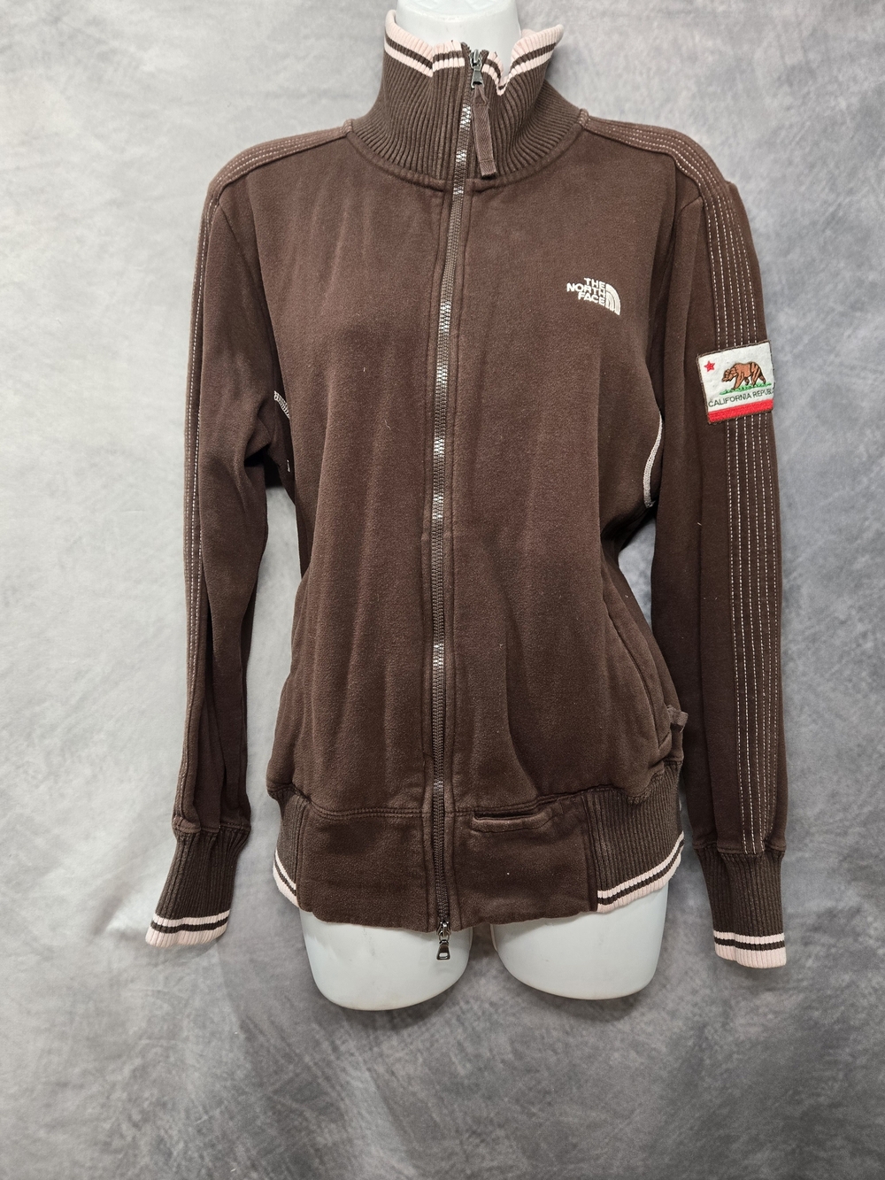 The North Face vintage Women’s Fleece Jacket Size XL Vguc+ Cali Flag